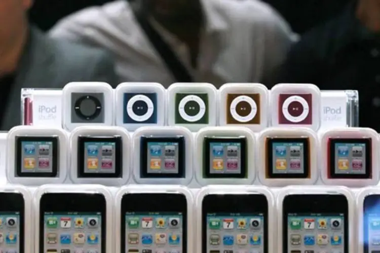 iPods, da Apple: número de iPods vendidos caiu em relação ao mesmo período do ano anterior (Justin Sullivan/Getty Images)