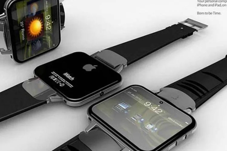 A ilustração do estúdio italiano ADR mostra como poderá ser o iWatch, o relógio inteligente da Apple (Antonio de Rosa / ADR Studio)