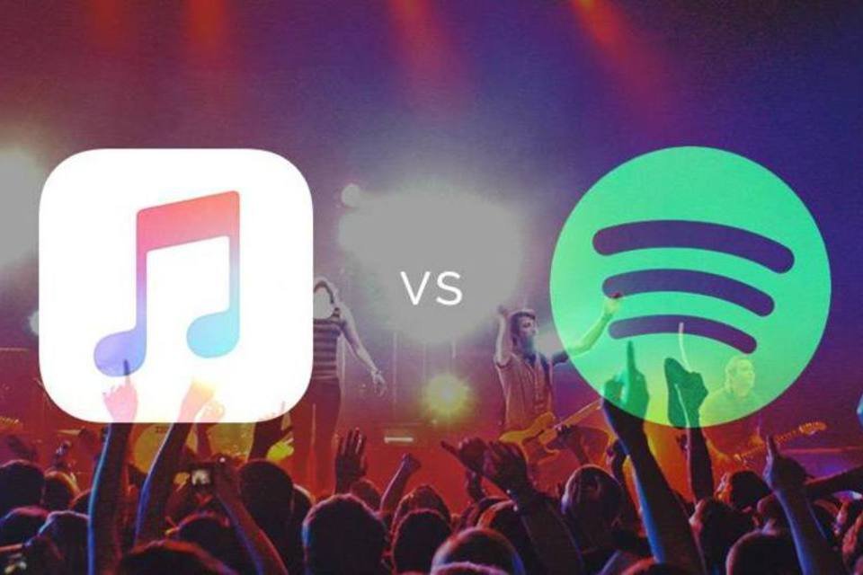 Infográfico compara Apple Music e Spotify