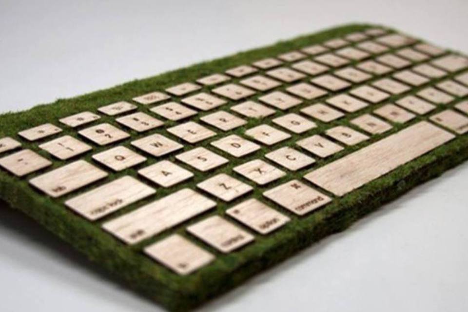 Versão verde do teclado da Apple é feita de musgos