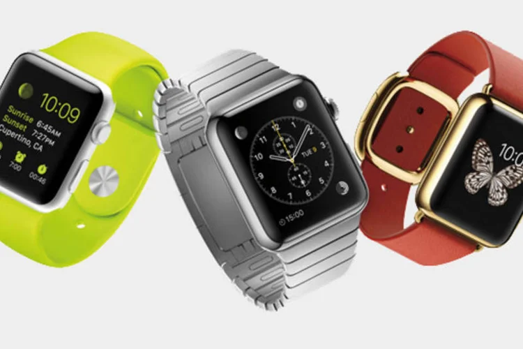 
	Apple Watch: o rel&oacute;gio tem at&eacute; op&ccedil;&atilde;o de acabamento em ouro
 (Divulgação/Apple)