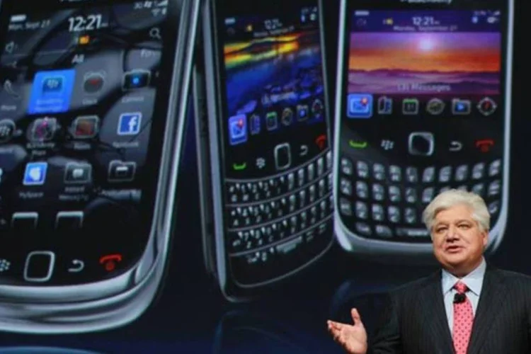 O co-presidente-executivo, Mike Lazaridis, defendeu o uso do Flash em seu tablet (Justin Sullivan/Getty Images)