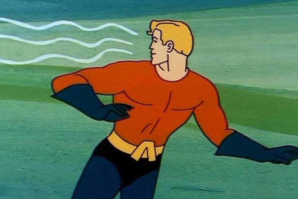 
	Aquaman &eacute; um super-her&oacute;i que podia se comunicar com vida do mar e mand&aacute;-los fazer o que quisesse
 (Reprodução/INFO)