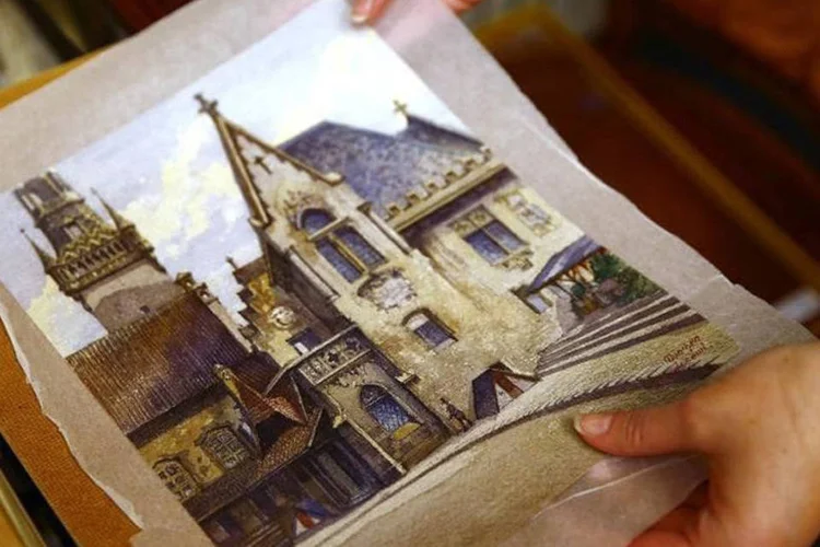 Aquarela de Hitler, pintada por volta de 1914, será leiloada em Nuremberg (Kai Pfaffenbach/Reuters)