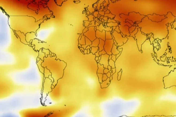 
	Temperaturas m&eacute;dias globais podem sofrer aumento de 4,8 graus Celsius at&eacute; 2100, afirmaram cientistas
 (NASA)