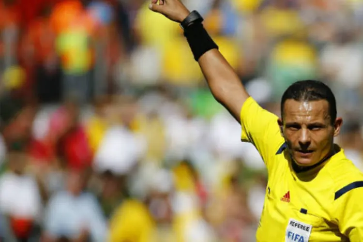 O árbitro argelino Djamel Haimoudi: jogo será o terceiro do argelino nesta Copa (Murad Sezer/Reuters)