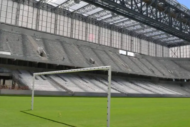 
	Vis&atilde;o interna da Arena da Baixada: o primeiro teste no est&aacute;dio est&aacute; marcado para o dia 23 de mar&ccedil;o
 (Divulgação/ CAP)