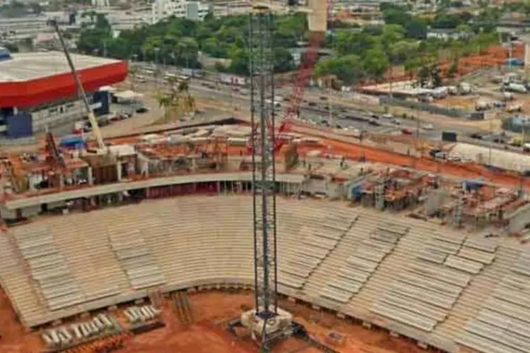
	Obras da Arena da Amaz&ocirc;nia, em Manaus: depois da Copa, o conjunto dever&aacute; ser explorado pela iniciativa privada, como arena multiuso
 (Divulgação HSM)