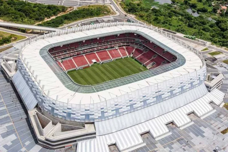 
	Arena Pernambuco: o contrato com a Odebrecht foi assinado na gest&atilde;o do governador Eduardo Campos, morto num acidente a&eacute;reo em 2014
 (Ana Araújo/Portal da Copa)