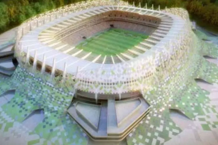 Modelo da Arena Recife: estádio para 46 mil pessoas dará sensação de "brotar do chão" (.)
