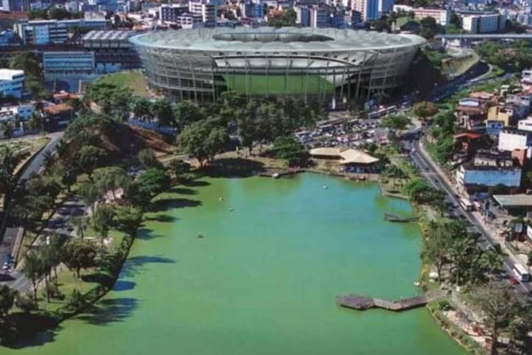 A previsão do novo estádio em Salvador: obras paradas (Divulgacao)