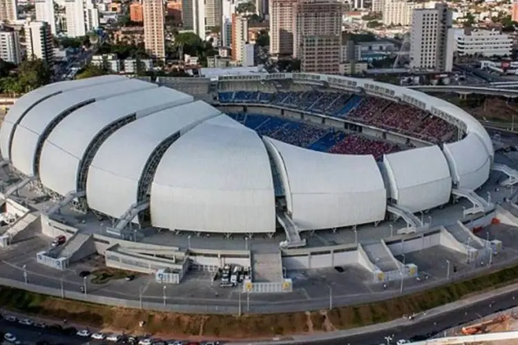 
	Arena das Dunas: ontem,&nbsp;a cidade recebeu sua &uacute;ltima partida na Copa, entre It&aacute;lia e Uruguai
 (Wkimedia Commons)