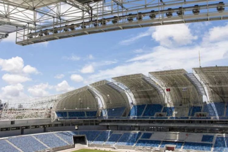 
	Arena das Dunas, em Natal; alguns assentos instalados t&ecirc;m vis&atilde;o prejudicada do campo
 (Portal da Copa)
