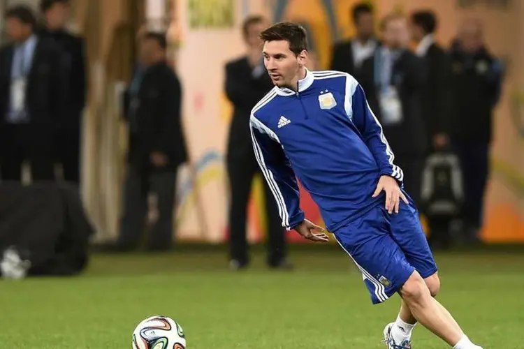 Lionel Messi durante treino da Argentina no Itaquerão, em São Paulo (Dylan Martinez/Reuters)