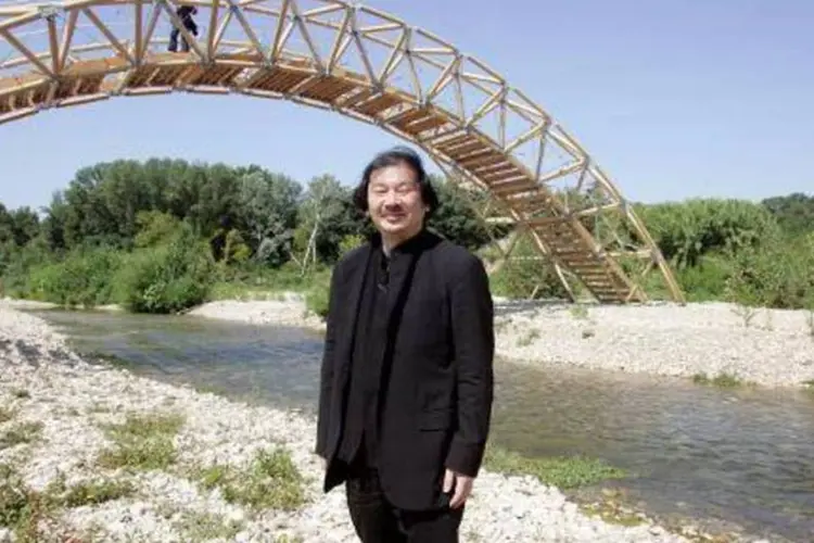 O arquiteto japonês Shigeru Ban: Ban ganhou o Prêmio Pritzker de arquitetura (AFP)