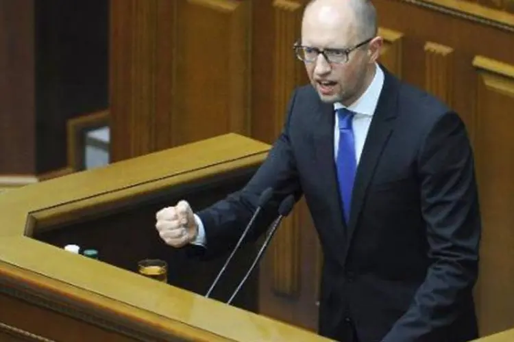O premier da Ucrânia, Arseni Yatseniuk: ele anunciou a sua renúncia nesta quinta-feira (Andrew Kravchenko/AFP)