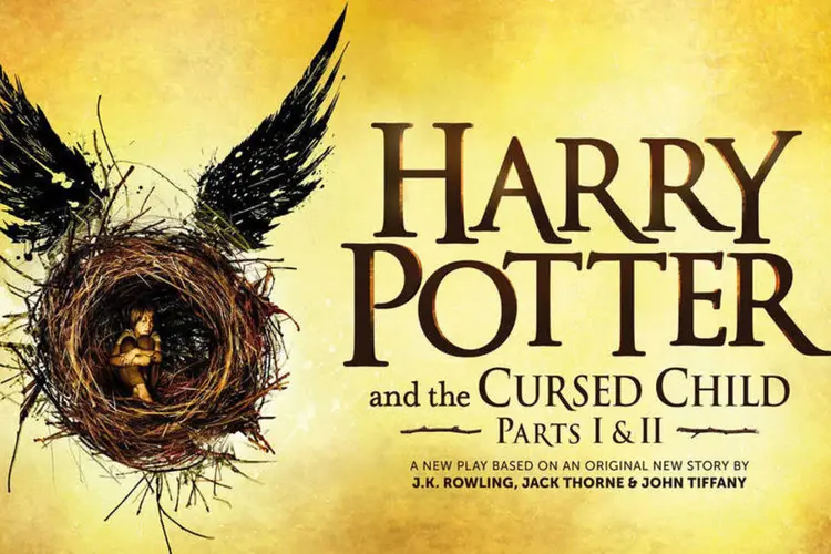 
	Arte da nova pe&ccedil;a &quot;Harry Potter and the cursed child&quot;: o site oficial Pottermore confirmou a informa&ccedil;&atilde;o da editora, e J. K. Rowling tamb&eacute;m retuitou o an&uacute;ncio
 (Divulgação)