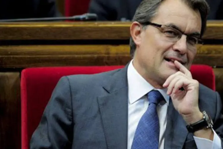 O presidente da Catalunha, Artur Mas: a antecipação eleitoral foi interpretada como uma tentativa de capitalizar o fervor separatista
 (Josep Lago/AFP)