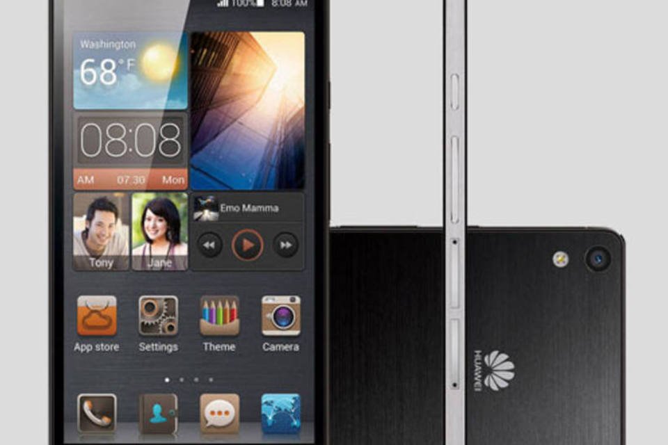 Ascend P6, smartphone da Huawei, é fininho e elegante