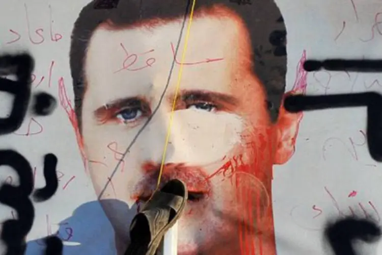 Imagem de Assad: as palavras de Assad foram ditas em meio à ofensiva que desde sábado o exército sírio realiza contra a cidade de Alepo (Bulent Kilic/AFP)