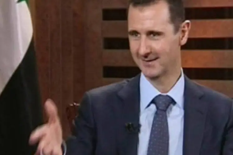 Assad: o presidente sírio minimizou as deserções dos últimos meses e disse que o país ficou "limpo" de pessoas desprovidas de patriotismo
 (Addounia TV/AFP)