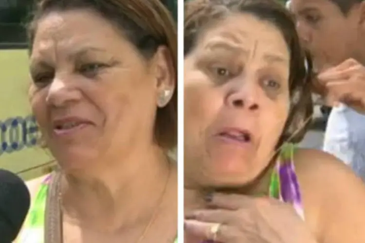 
	Viol&ecirc;ncia urbana: mulher sofre tentativa de assalto enquanto &eacute; entrevistada por equipe de televis&atilde;o
 (Montagem/Reprodução TV Globo)