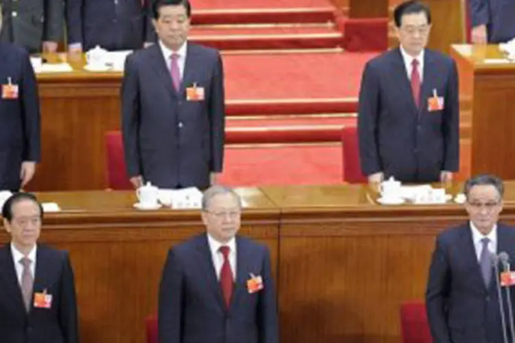 Wen Jiabao detalhou este programa em um discurso de mais de duas horas na reunião plenária anual da Assembleia Nacional Popular
 (Liu Jin/AFP)