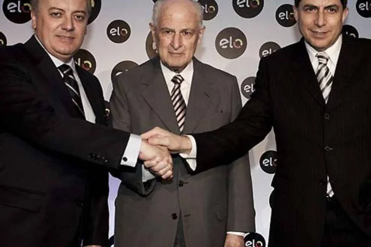 Da esquerda para a direita: Aldemir Bendini, do BB, Lázaro de Mello Brandão e  Luiz Carlos Trabuco Cappi, do Bradesco (Cláudio Gatti)
