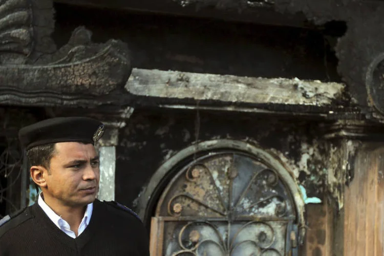 
	Inc&ecirc;ndio: &quot;Ouvi as chamas, e depois, por causa da madeira, porque todo o local estava coberto de madeira, o fogo se estendeu muito r&aacute;pido&quot;
 (Mohamed Abd El Ghany / Reuters)