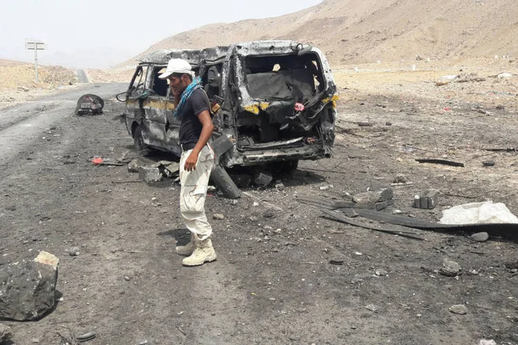 
	I&ecirc;men: os combatentes do grupo EI e da Al-Qaeda, expulsos pelas for&ccedil;as do governo, permanecem ativos no sul e sudeste do I&ecirc;men
 (Reuters)