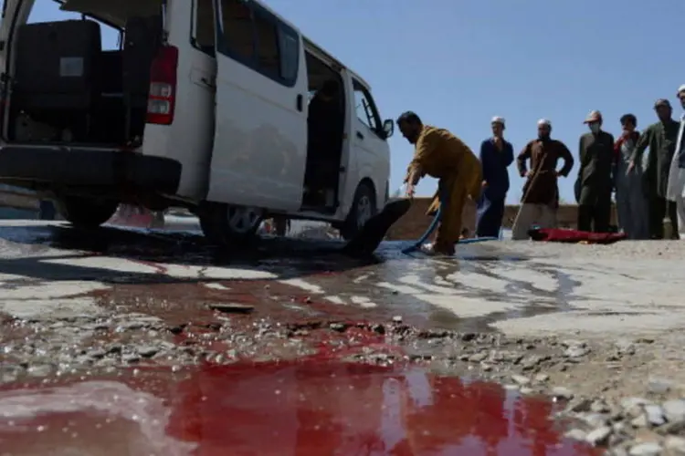 Local de atentado no Afeganistão: entre mortos havia crianças e mulheres, diz porta-voz (AFP/Getty Images)