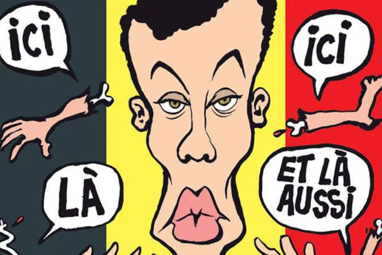
	Atentados de Bruxelas: a publica&ccedil;&atilde;o n&atilde;o deixou o humor negro de lado nem quando os imr&atilde;os Kouachi mataram o diretor da revista
 (Facebook Charlie Hebdo / Divulgação)