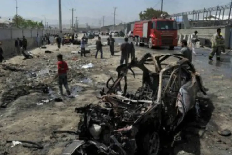 Atentado em Cabul: ataques desse tipo são frequentes entre os rebeldes como parte de sua estratégia para debilitar as forças governamentais afegãs (Shah Marai/AFP)