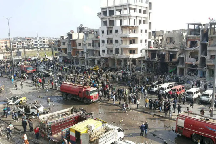 
	Homs: a R&uacute;ssia tamb&eacute;m pediu &quot;uma rea&ccedil;&atilde;o apropriada e de princ&iacute;pios por parte da comunidade internacional&quot;
 (SANA / Reuters)