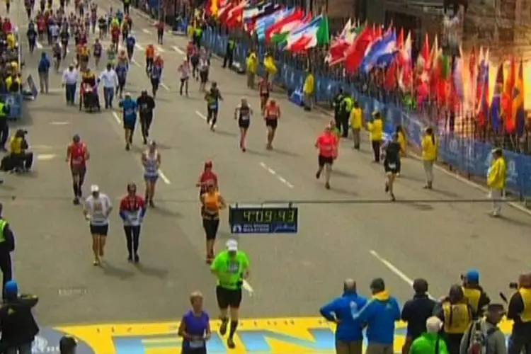 Maratona de Boston: segurança foi reforçada em Washington após as explosões em Boston. (REUTERS/NBC/Handout)