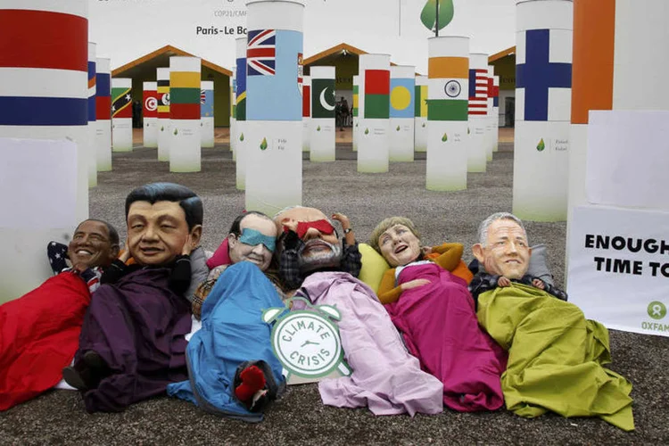 
	COP 21: a marcha convocada para o dia anterior ao in&iacute;cio da confer&ecirc;ncia, em 29 de novembro, foi cancelada com base nas regras de seguran&ccedil;a
 (Jacky Naegelen / Reuters)