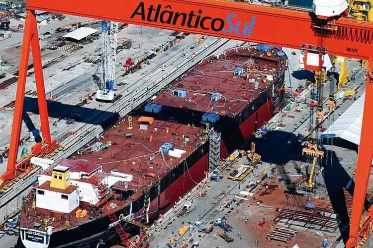 
	Estaleiro Atl&acirc;ntico Sul: houve atraso na constru&ccedil;&atilde;o dos navios da Sete Brasil
 (Divulgação)
