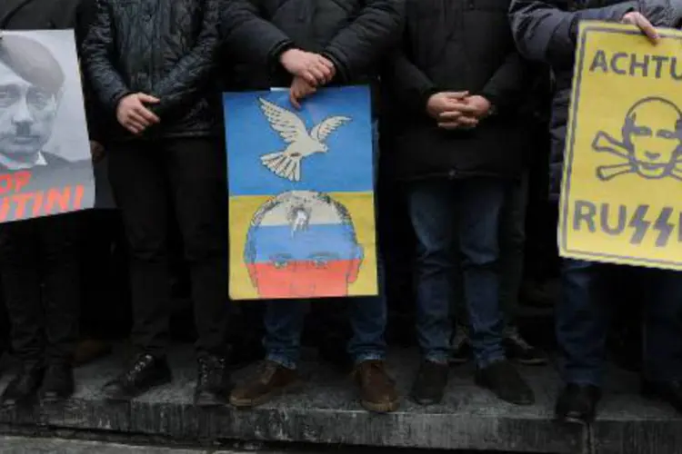 Lembrança em Kiev: em 2014, confrontos entre polícia e manifestantes deixaram mais de 100 mortos (AFP)