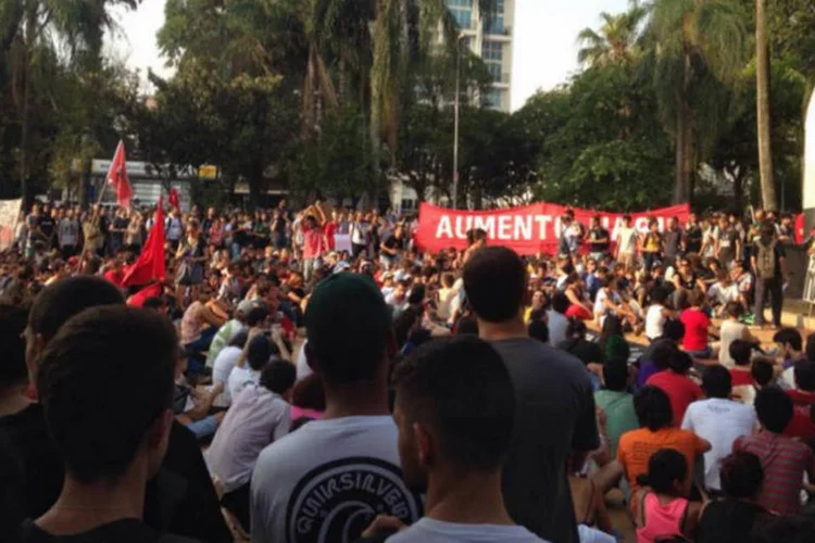 Protesto no Tatuapé: durante o ato, 450 militares vão fazer o policiamento (Reprodução/Twitter/@mpl_sp)