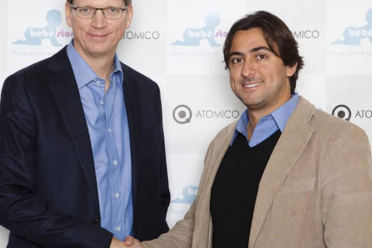 Niklas Zennström, do Atomico, e Leonardo Gomide Simão, da Bebê Store: acordo para crescer (Divulgação)