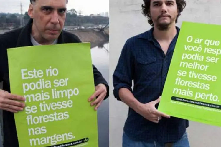 Arnaldo Antunes e Wagner Moura: artistas se mobilizam em defesa das florestas (Divulgação/ Montagem)