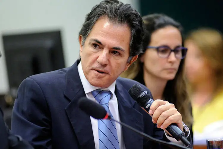 
	O presidente da Setal Engenharia e Executivo da Toyo Setal Empreendimentos Ltda, Augusto Mendon&ccedil;a Neto, na CPI da Petrobras
 (Lucio Bernardo Jr. / Câmara dos Deputados)