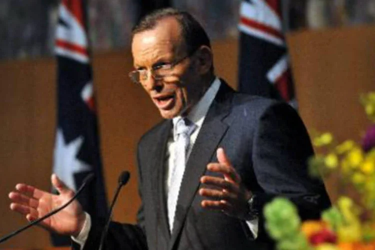 O premiê da Austrália, Tony Abbott: lista de homenagens compreenderá todos os anos até quatro damas e quatro cavaleiros (Mark Graham/AFP)