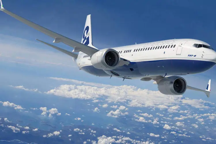 
	Avi&atilde;o Boeing 737 MAX 8s: 50 foram comprados pela BOC Aviation
 (Divulgação/Boeing)