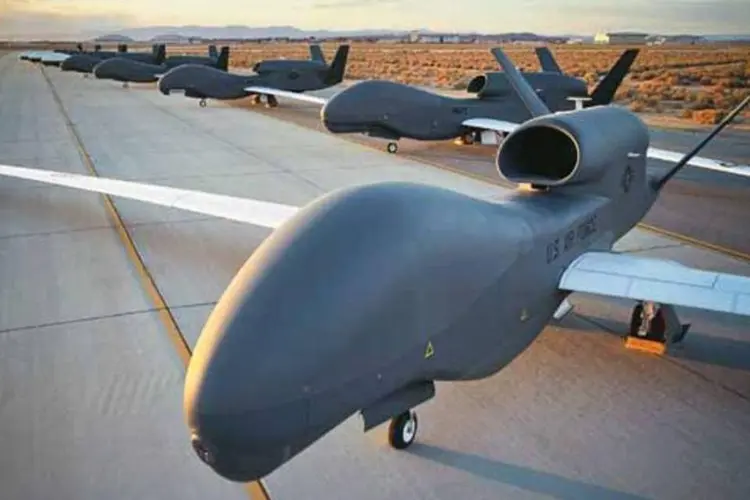 
	RQ-4 Global Hawk: alto funcion&aacute;rio afirmou que pelo menos um drone Global Hawk est&aacute; em uso
 (Divulgação)