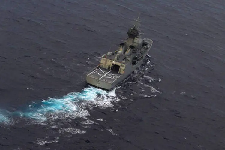 Navio australiano busca avião da Malaysia Airlines: o submarino Bluefin-21 tem capacidade para submergir até 4.500 metros de profundidade (REUTERS/Greg Wood/Pool)