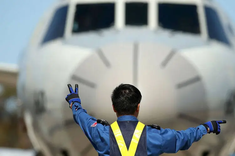 
	Em 8 mar&ccedil;o 2014 desapareceu o Boeing 777-200 da Malaysia Airlines que decolou de Kuala Lumpur com destino a Pequim
 (Getty Images)