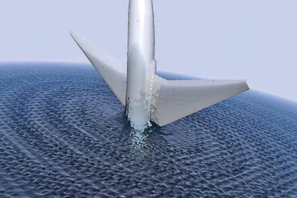 Queda do MH370: o pesquisador acredita que o avião caiu em um ângulo de 90 graus (Divulgação/Universidade do Texas A&M)