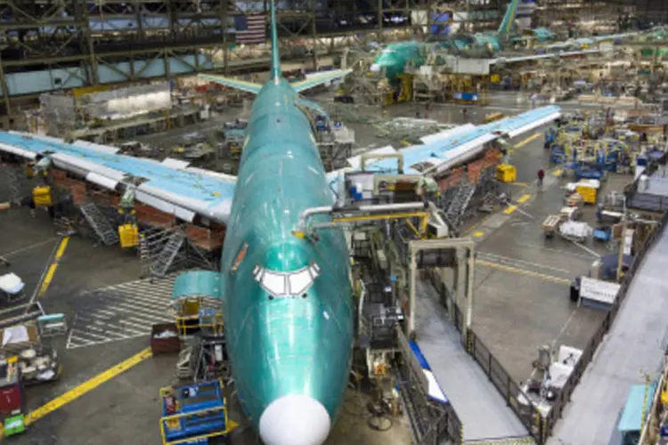 Indústria aeronáutica norte-americana: no 1º tri, crescimento da economia foi de 3,7% (Getty Images)