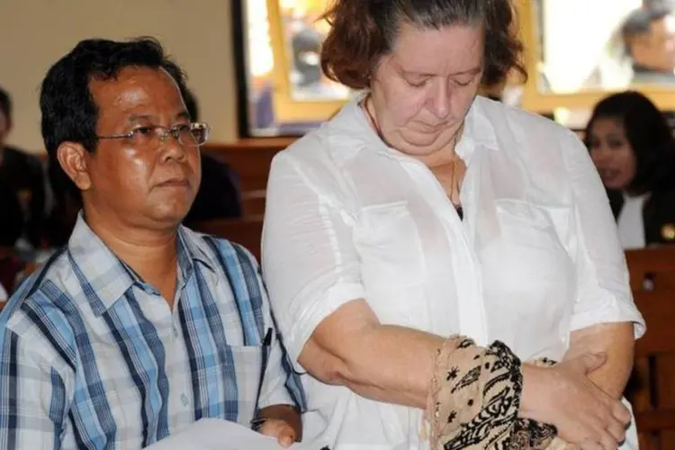 Lindsay Sandiford durante julgamento na Indonésia: ela foi condenada à morte por tráfico de cocaína (©afp.com / Sonny Tumbelaka)